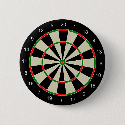 Dart board ronde button 5,7 cm (Voorkant)