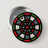 dart board ronde button 7,6 cm (Voorkant /achterkant)