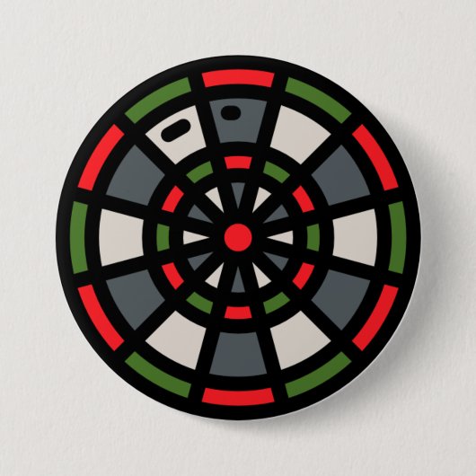 dart board ronde button 7,6 cm (Voorkant)