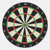 Dart Board Ronde Sticker (Voorkant)
