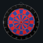 Dart Board: rood, koninklijk blauw en zwart Dartbord<br><div class="desc">Rood,  koninklijk blauw en zwart gekleurd dart-spel met 6 messenmakertjes</div>