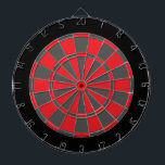 Dart Board: Rood, steenkoolgrijs en zwart Dartbord<br><div class="desc">Rood,  steenkoolgrijs en zwart-gekleurd kunstbordspel met 6 messing</div>