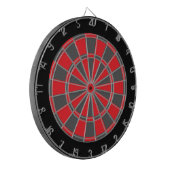 Dart Board: Rood, steenkoolgrijs en zwart Dartbord (Voorkant Links)