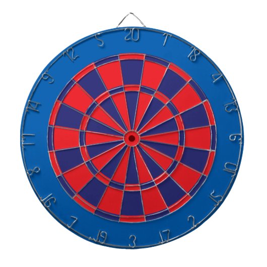 Dart Board: Rood, zeemacht en blauw Dartbord (Voorkant)