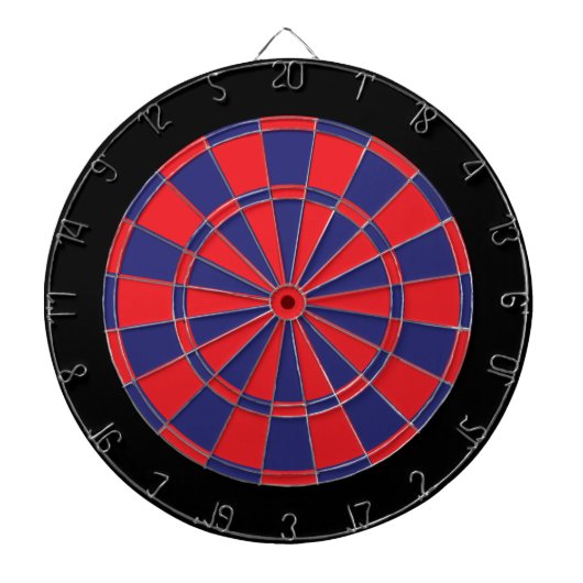 Dart Board: rood, zeemacht en zwart Dartbord (Voorkant)