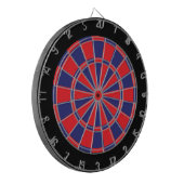 Dart Board: rood, zeemacht en zwart Dartbord (Voorkant Links)