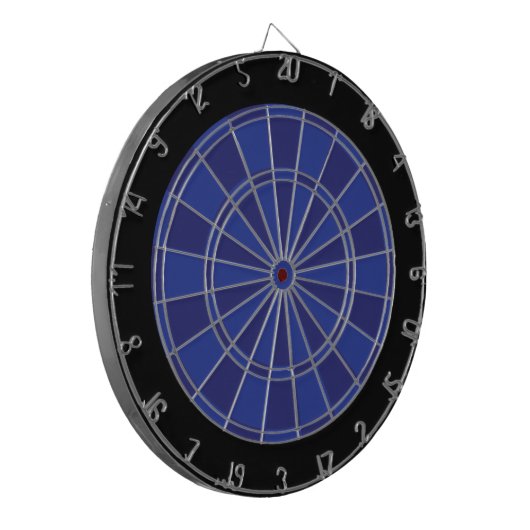 Dart Board: Royal Blue, Navy en Black Dartbord (Voorkant Links)