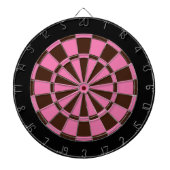 Dart Board: Roze, bruin en zwart Dartbord (Voorkant)