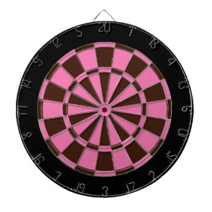 Dart Board: Roze, bruin en zwart Dartbord