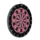 Dart Board: Roze, bruin en zwart Dartbord (Voorkant Links)