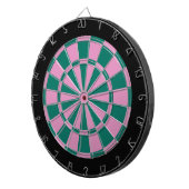 Dart Board: Roze, groen en zwart Dartbord (Voorkant Rechts)