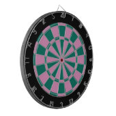 Dart Board: Roze, groen en zwart Dartbord (Voorkant Links)