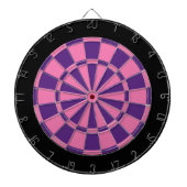 Dart Board: roze, Paars en zwart Dartbord (Voorkant)