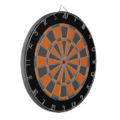 Dart Board: Sinaasappel, steenkoolgrijs en zwart Dartbord (Voorkant Links)