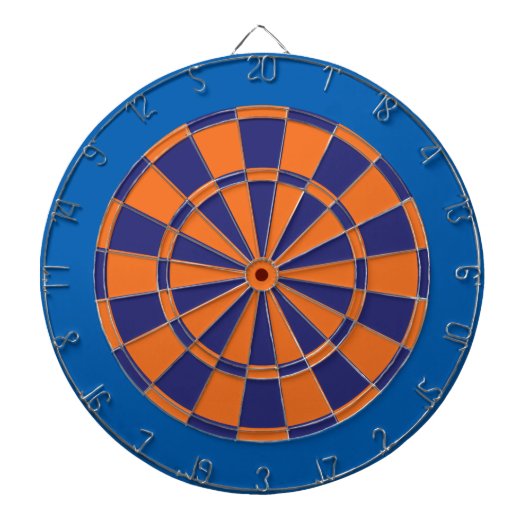Dart Board: Sinaasappel, zeemacht en blauw Dartbord (Voorkant)