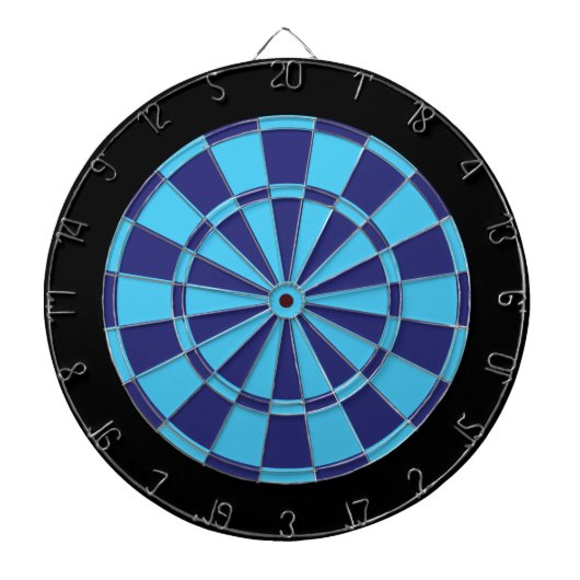 Dart Board: Sky Blue, Navy en Black Dartbord (Voorkant)