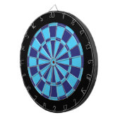Dart Board: Sky Blue, Navy en Black Dartbord (Voorkant Rechts)