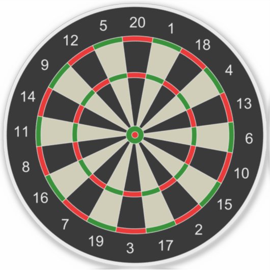 Dart Board Sticker (Voorkant)