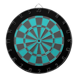 Dart Board: Turquoise, houtskool grijs en zwart Dartbord