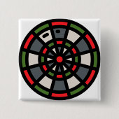 dart board vierkante button 5,1 cm (Voorkant)