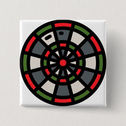 dart board vierkante button 5,1 cm (Voorkant)