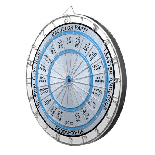 Dart Board voor Bachelor Party Dartbord (Voorkant Rechts)