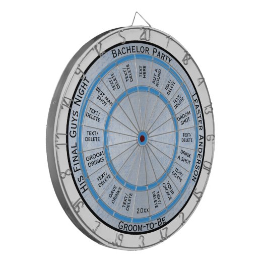 Dart Board voor Bachelor Party Dartbord (Voorkant Links)