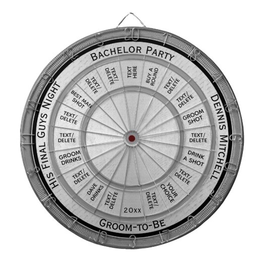 Dart Board voor Bachelor Party Dartbord (Voorkant)