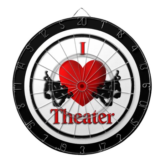 Dart Board voor comedy- en tragische regelgeving Dartbord (Voorkant)