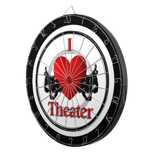 Dart Board voor comedy- en tragische regelgeving Dartbord (Voorkant Rechts)