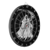 Dart Board voor zwart-wit en wit roer Dartbord (Voorkant Links)