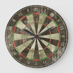 Dart board wall klok