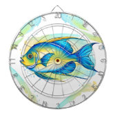 Dart Board - Waterverf Serie: Angelfish Dartbord (Voorkant)