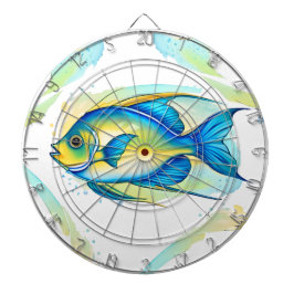 Dart Board - Waterverf Serie: Angelfish Dartbord