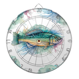 Dart Board - Waterverf Serie: Bass Dartbord