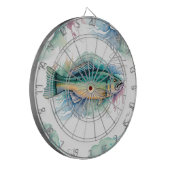 Dart Board - Waterverf Serie: Bass Dartbord (Voorkant Links)