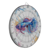 Dart Board - Waterverf Serie: Betta Fish Dartbord (Voorkant Links)