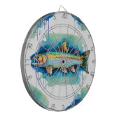 Dart Board - Waterverf Serie: Forel/Zalm Dartbord (Voorkant Links)