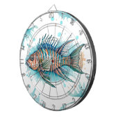 Dart Board - Waterverf Serie: Lionfish Dartbord (Voorkant Rechts)