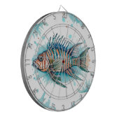 Dart Board - Waterverf Serie: Lionfish Dartbord (Voorkant Links)