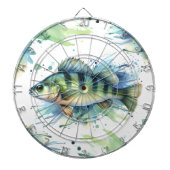 Dart Board - Waterverf Serie: Perch Dartbord (Voorkant)