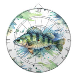 Dart Board - Waterverf Serie: Perch Dartbord