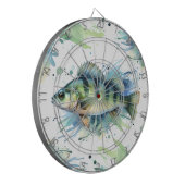 Dart Board - Waterverf Serie: Perch Dartbord (Voorkant Links)