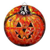 Dart Board - Whimsical Halloween Jack O Lantern Dartbord (Voorkant)