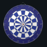 Dart Board: White, Royal en Navy Blue Dartbord<br><div class="desc">White,  Royal en Navy Blue Colored Dart Board Game Inclusief 6 Brass Darts</div>