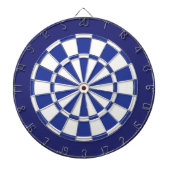 Dart Board: White, Royal en Navy Blue Dartbord (Voorkant)