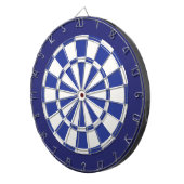 Dart Board: White, Royal en Navy Blue Dartbord (Voorkant Rechts)