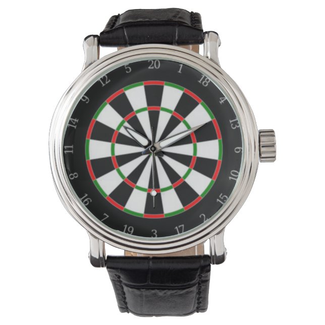 Dart Board wijzerplaat horloge (Voorkant)