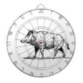 Dart board wild boar / Dartscheibe Wildschwein Dartbord (Voorkant)