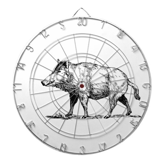Dart board wild boar / Dartscheibe Wildschwein Dartbord (Voorkant)